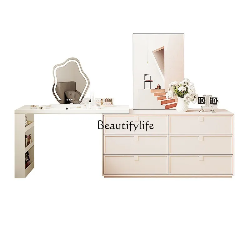 Bed end six chest dresser integrated cream wind solid wood makeup table bedroom modern simple storage cabinet
Bed end six chest dresser integrated cream wind solid wood makeup table bedroom modern simple storage cabinet