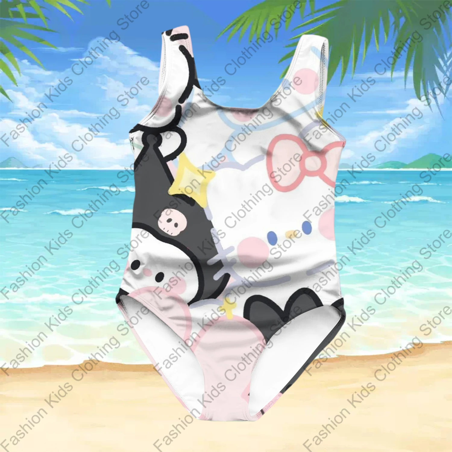 MINISO Girls Summer One-Piece Swimsuit Cartoon Cute Cinnamoroll Hello Kitty Kuromi Print Women Swimwear Sleeveless Swim Clothing
MINISO Girls Summer One-Piece Swimsuit Cartoon Cute Cinnamoroll Hello Kitty Kuromi Print Women Swimwear Sleeveless Swim Clothing