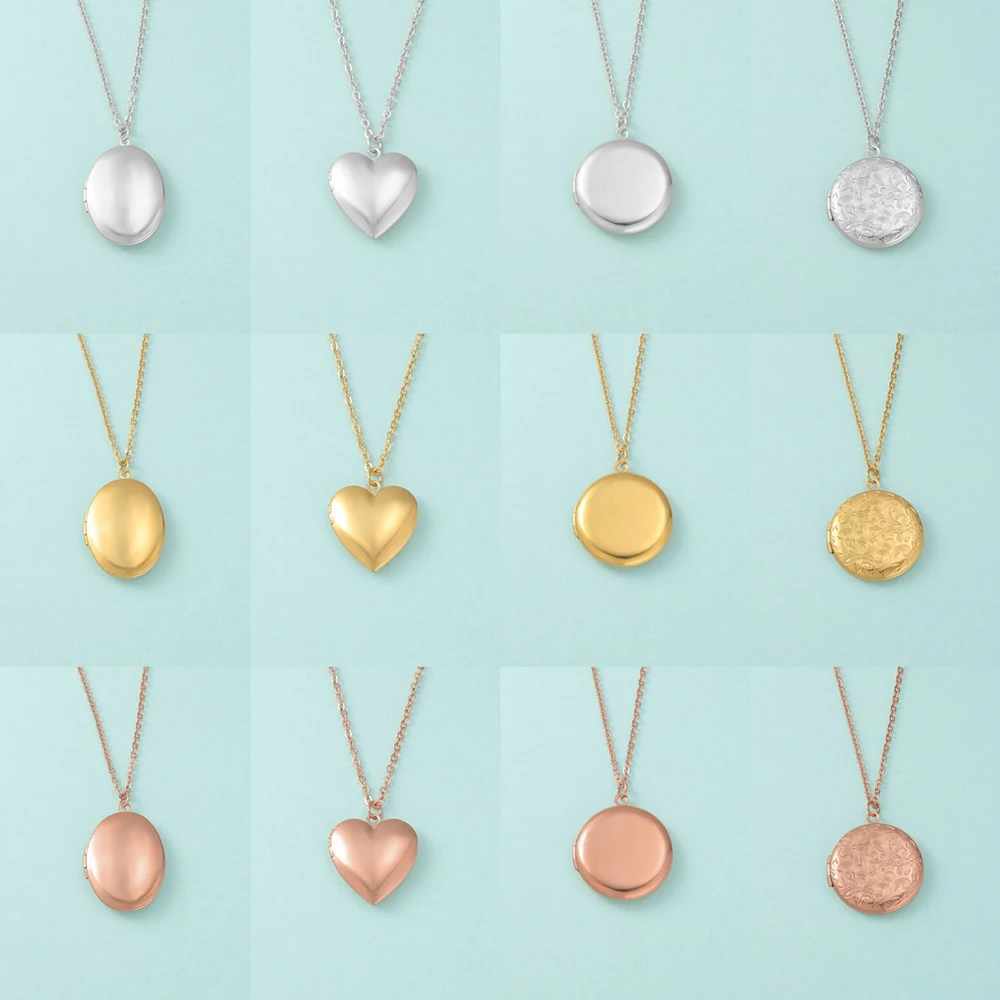 2Pcs/Lot Mirror Polish Stainless Steel Heart Round Oval Photo Frame Memory Pendant Necklace Gift For Girl Jewelry 45cm
2Pcs/Lot Mirror Polish Stainless Steel Heart Round Oval Photo Frame Memory Pendant Necklace Gift For Girl Jewelry 45cm