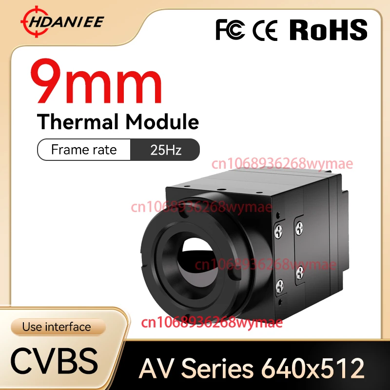 640X512 AV640 9mm Thermal imager camera module For FPV Drones with CVBS Interface Longwave IR 12um Micro Thermal Camera Module
640X512 AV640 9mm Thermal imager camera module For FPV Drones with CVBS Interface Longwave IR 12um Micro Thermal Camera Module