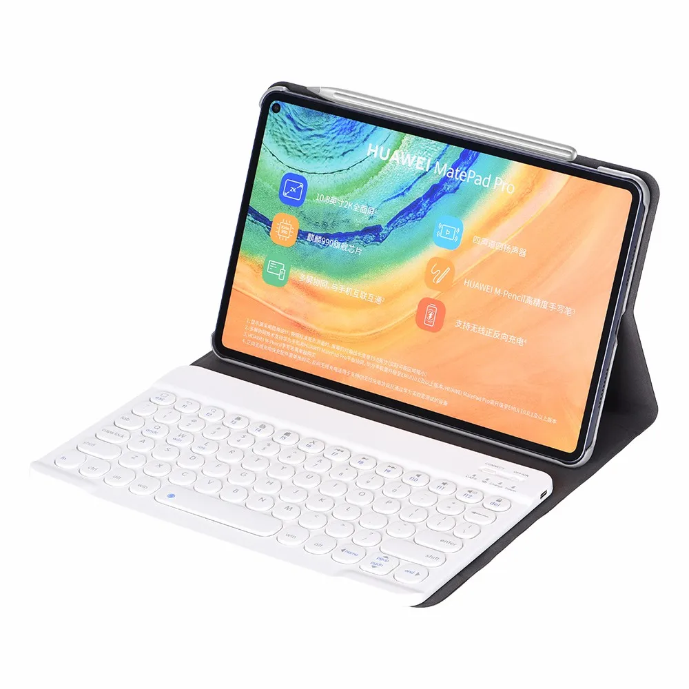 FT-3031 Bluetooth-compatible Keyboard Case for Huawei MatePad Pro - White
FT-3031 Bluetooth-compatible Keyboard Case for Huawei MatePad Pro - White