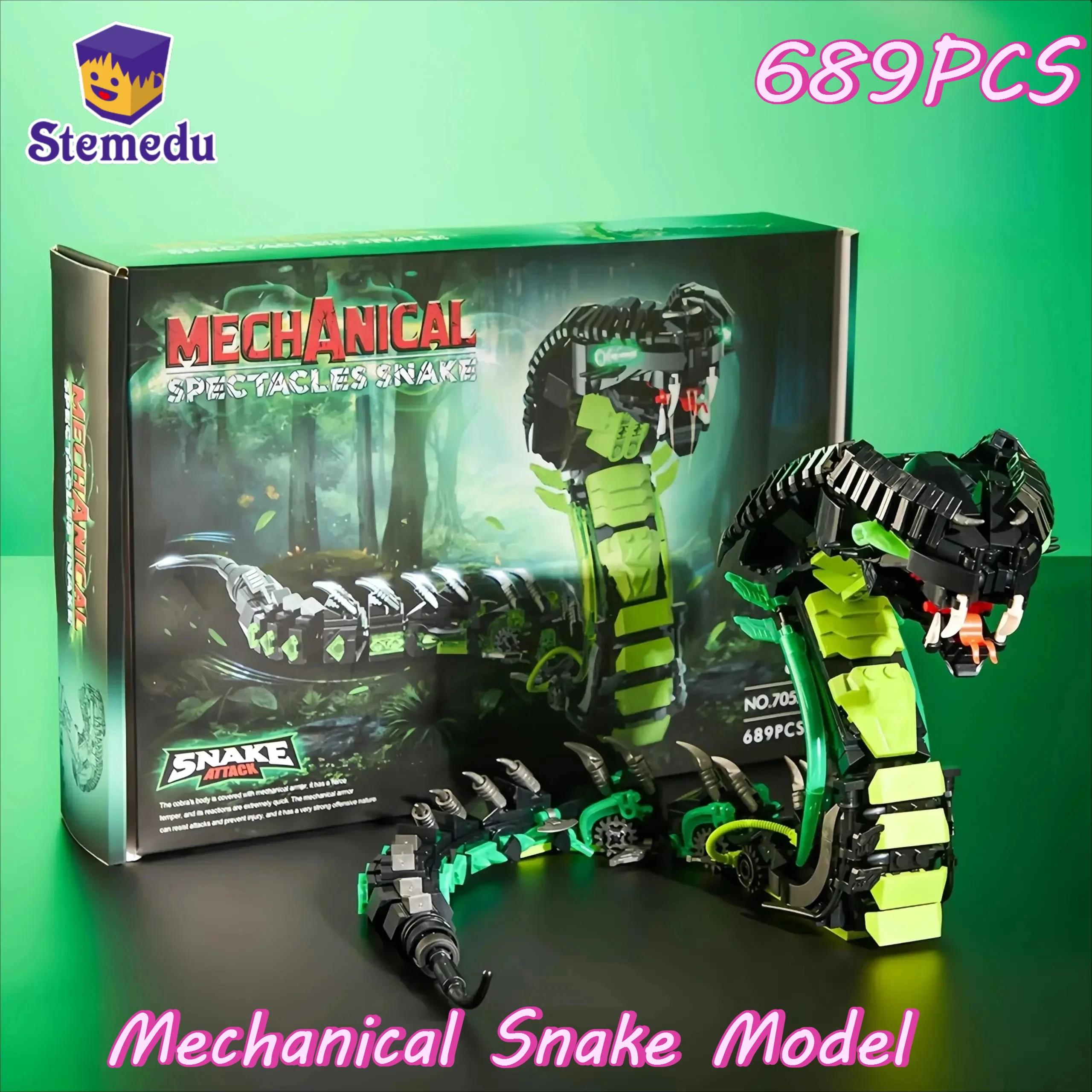 689PCS MOC DK7052 Mechanical Snake Model Building Blocks STEM Cobra Animal Bricks DIY Assembly Educational Toys for Gift
689PCS MOC DK7052 Mechanical Snake Model Building Blocks STEM Cobra Animal Bricks DIY Assembly Educational Toys for Gift