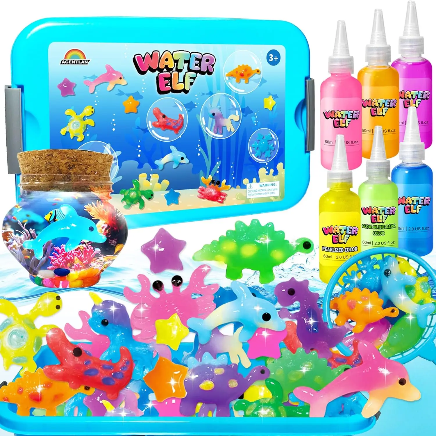 Magic Water Elf Toy Kit - 10 Gels & 8 Molds, Glow in Dark, Sensory Play
Magic Water Elf Toy Kit - 10 Gels & 8 Molds, Glow in Dark, Sensory Play