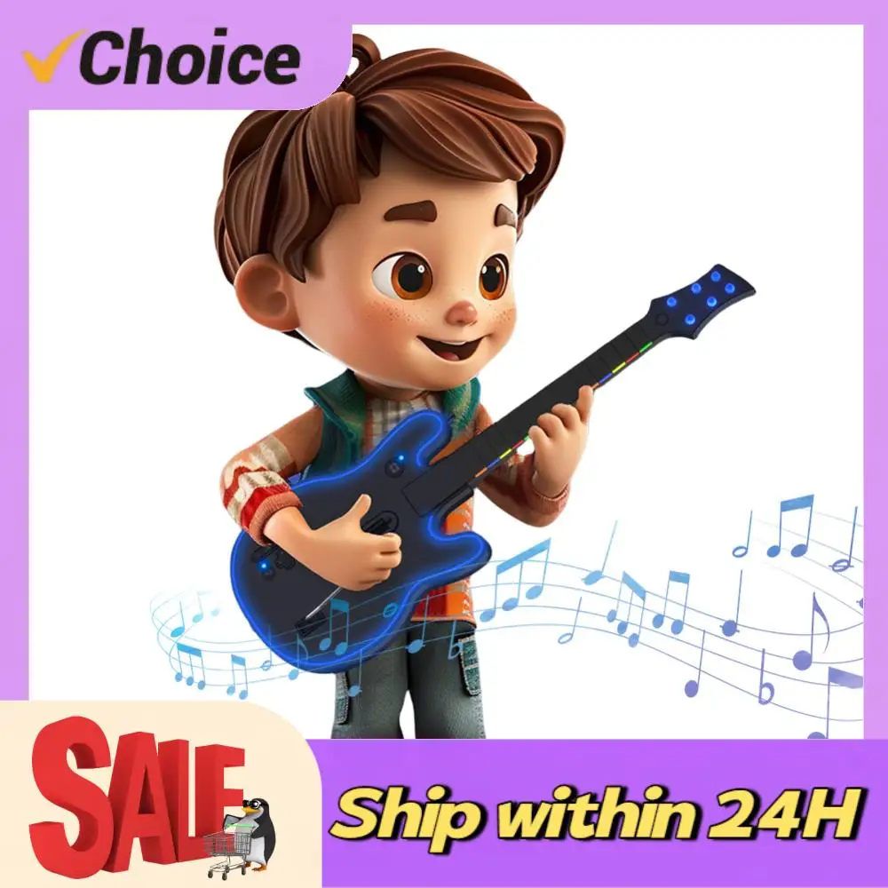 Wireless Guitar Controller 2.4G Wireless PC Guitar Controller with Strap & Wireless Dongle for PS3 PC Guitar Hero Clone Hero
Wireless Guitar Controller 2.4G Wireless PC Guitar Controller with Strap & Wireless Dongle for PS3 PC Guitar Hero Clone Hero