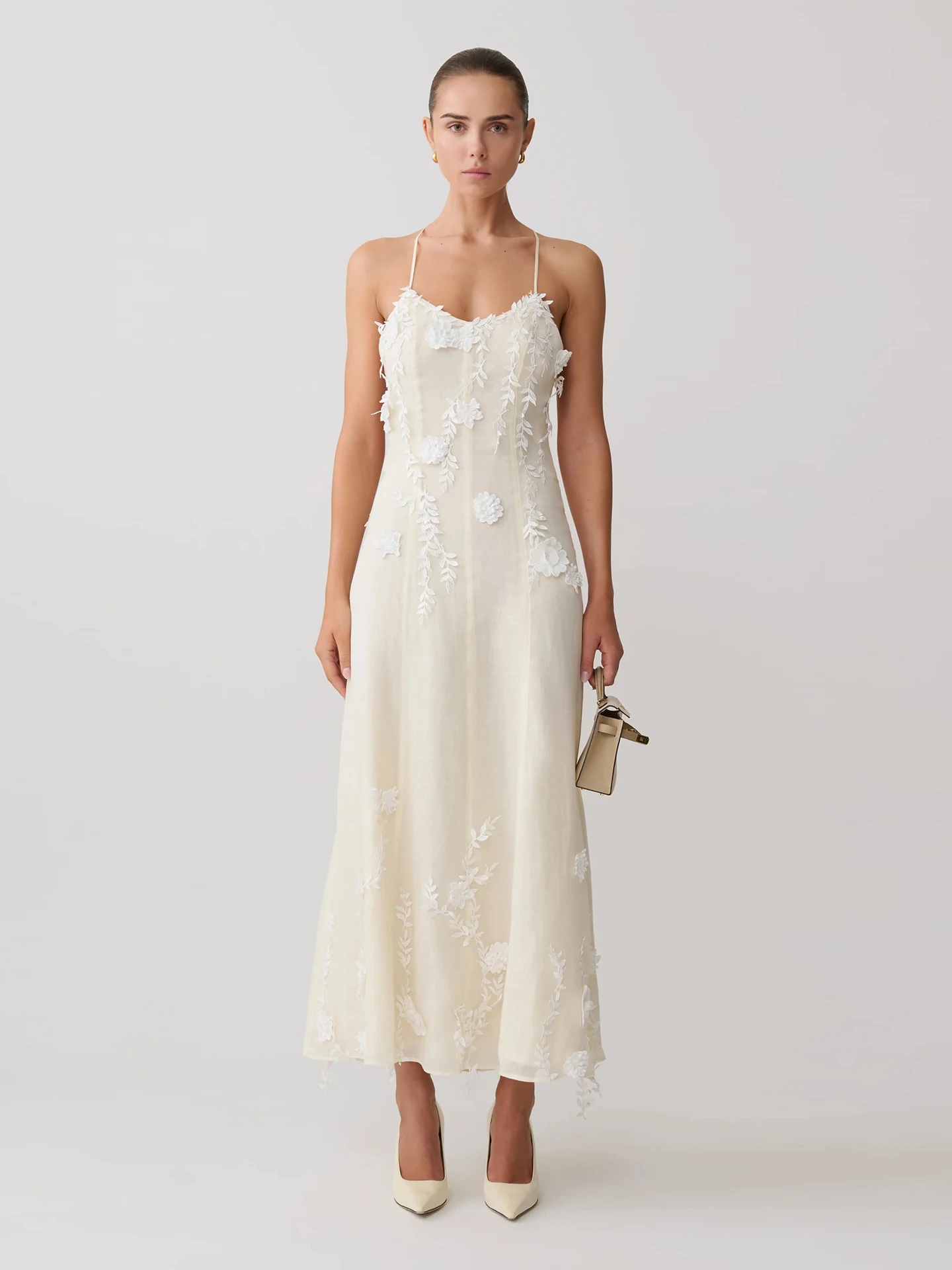 VGH Gentle Breeze Embroidered Milk White Summer Dress Slimming Holiday Dress 3D Stick Flower mid Waist Polyester Fiber
VGH Gentle Breeze Embroidered Milk White Summer Dress Slimming Holiday Dress 3D Stick Flower mid Waist Polyester Fiber