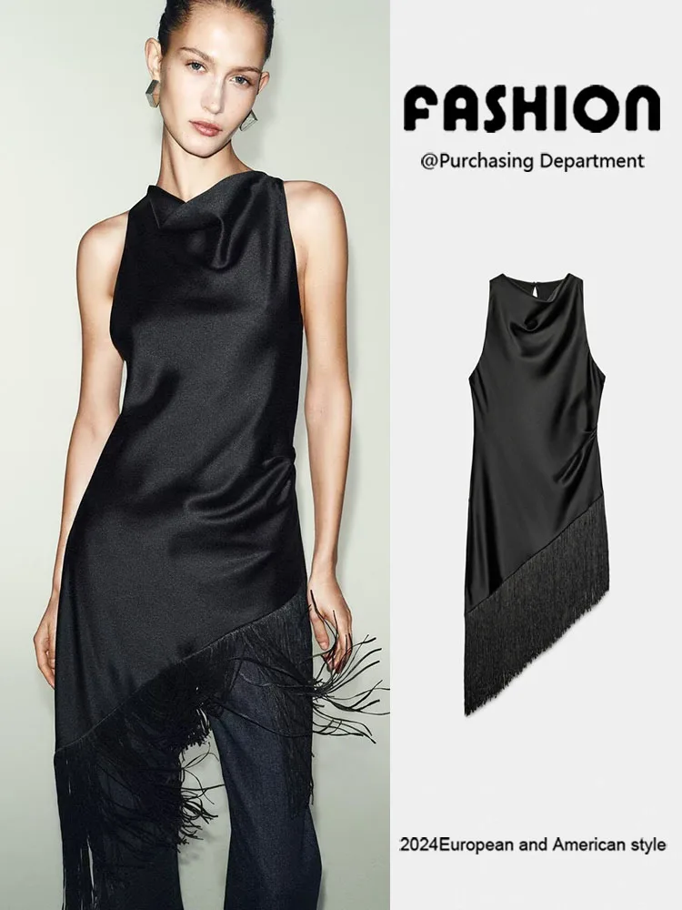 Весна 2026: Новая женская модная одежда из сатина с драпировкой и бахромой, высококачественный этнический костюм для сценических выступлений
Весна 2026: Новая женская модная одежда из сатина с драпировкой и бахромой, высококачественный этнический костюм для сценических выступлений