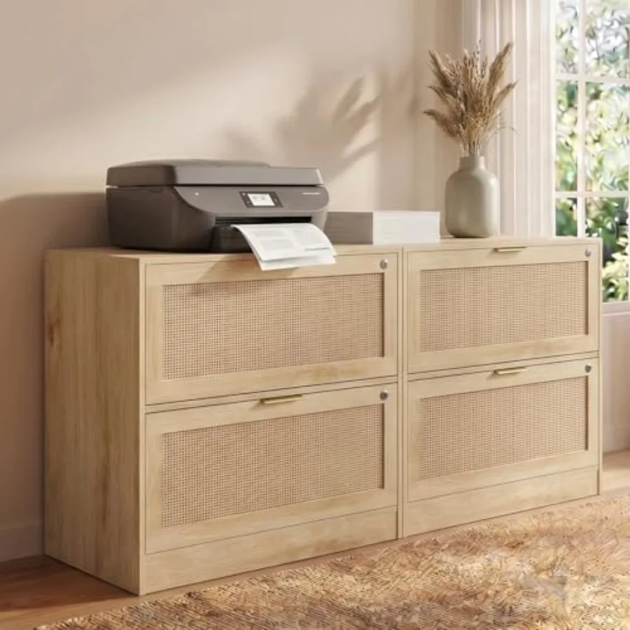 2 Drawer File Cabinet with Lock Set of 2, Printer Stand Lateral Filing Cabinets for Home Office and School, Wood Rattan File Ca
2 Drawer File Cabinet with Lock Set of 2, Printer Stand Lateral Filing Cabinets for Home Office and School, Wood Rattan File Ca