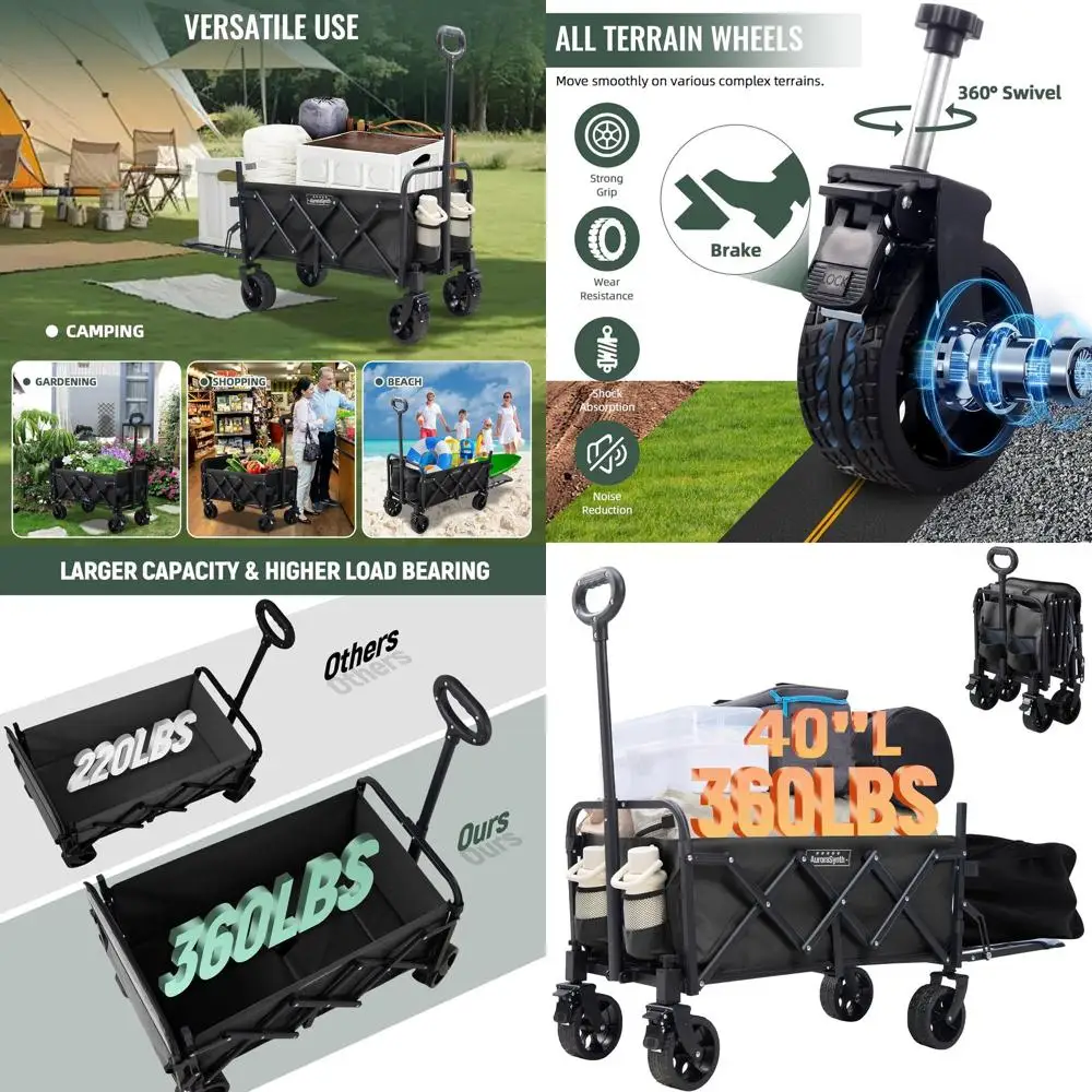 Удлиненная складная универсальная тележка емкостью 360 фунтов, сверхмощная для продуктов, покупок, занятий спортом, сада, кемпинга — черный
Удлиненная складная универсальная тележка емкостью 360 фунтов, сверхмощная для продуктов, покупок, занятий спортом, сада, кемпинга — черный