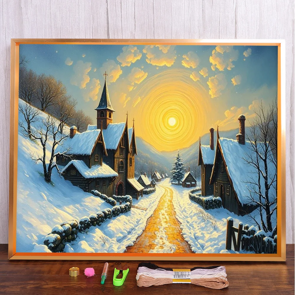 Landscape Winter Sun Pre-Printed Cross-Stitch Set DIY Embroidery DMC Threads Sewing Craft Handiwork Knitting Sales Jewelry Gift
Landscape Winter Sun Pre-Printed Cross-Stitch Set DIY Embroidery DMC Threads Sewing Craft Handiwork Knitting Sales Jewelry Gift