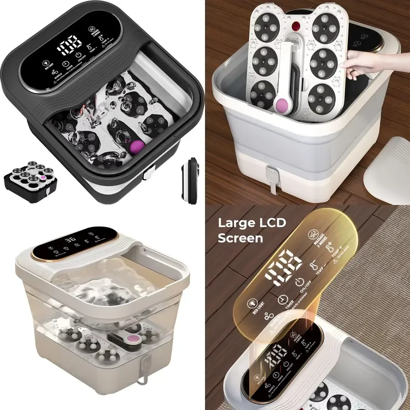 【CHIMU HOME】LCD Large Screen Foldable Foot Bath Massager, Portable Foot Spa with Removable Massage Wheel
【CHIMU HOME】LCD Large Screen Foldable Foot Bath Massager, Portable Foot Spa with Removable Massage Wheel