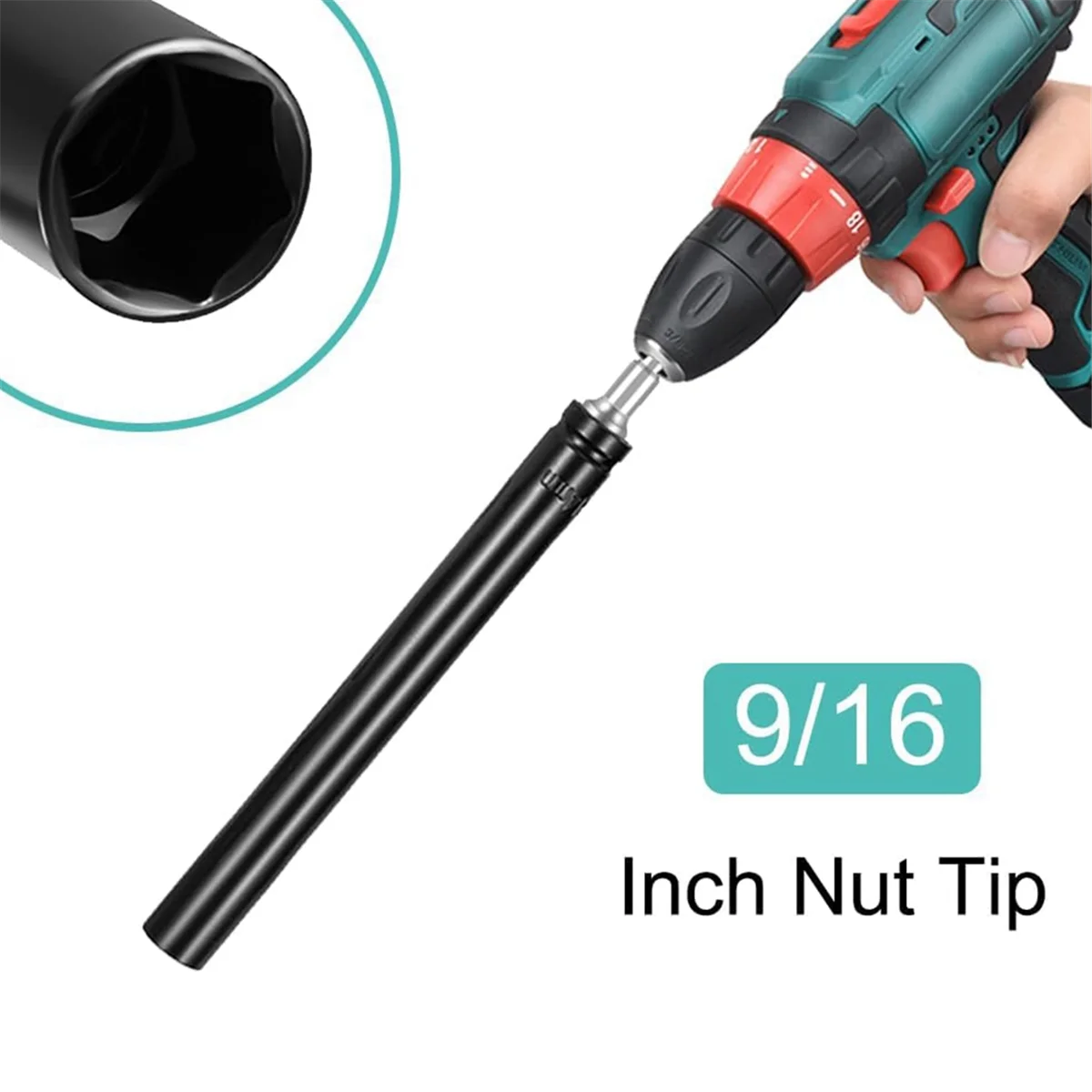 AA879/16 Inch (14mm) Power Nut Driver, 12 Inch Nut Runner Hollow Socket with 1/4 Inch Hex Shank, Fit Long Bolts and Ductwork
AA879/16 Inch (14mm) Power Nut Driver, 12 Inch Nut Runner Hollow Socket with 1/4 Inch Hex Shank, Fit Long Bolts and Ductwork