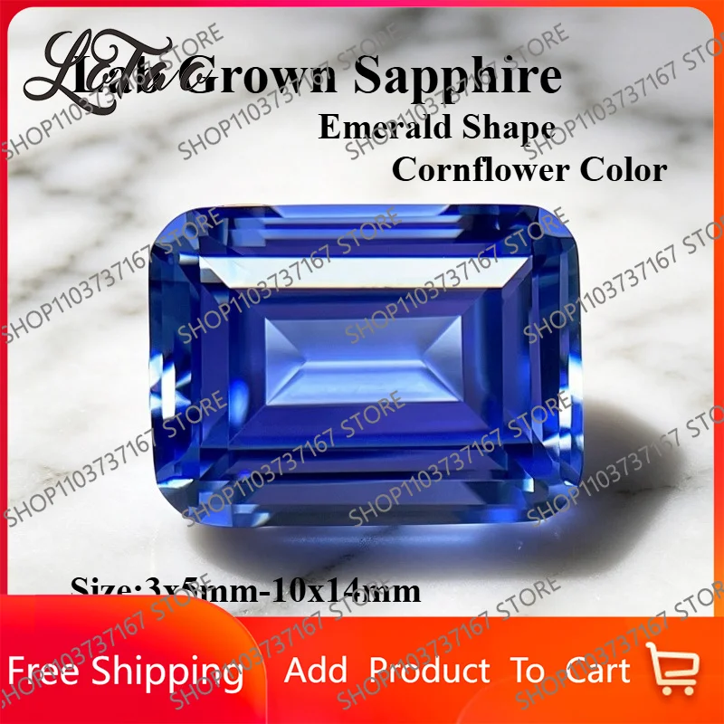 Lab Grown Sapphire Cornflower Color Emerald Shape Gemstone for DIY Ring Necklace Earrings Main Materials Selectable Certificate
Lab Grown Sapphire Cornflower Color Emerald Shape Gemstone for DIY Ring Necklace Earrings Main Materials Selectable Certificate