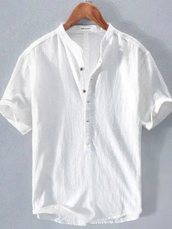 Linen Short Sleeve Oversized Casual T-Shirt Men's Autumn Wear Comfortable Loose Fit Hoodie Style Artistic Shirt
Linen Short Sleeve Oversized Casual T-Shirt Men's Autumn Wear Comfortable Loose Fit Hoodie Style Artistic Shirt