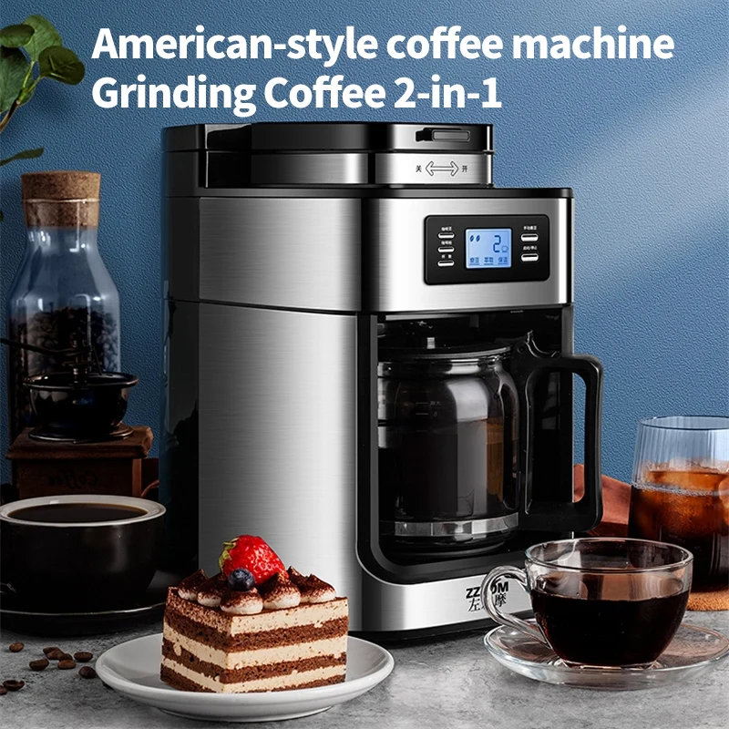 Fully automatic American coffee machine,Coffee beans or powder can be used,Electric grinding drip coffee machine 2-in-1
Fully automatic American coffee machine,Coffee beans or powder can be used,Electric grinding drip coffee machine 2-in-1