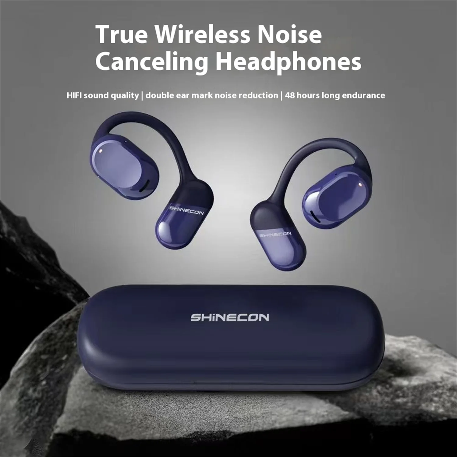 Non in ear OWS wireless Bluetooth earphones hanging on the ear, long endurance sports, waterproof noise cancelling earphones
Non in ear OWS wireless Bluetooth earphones hanging on the ear, long endurance sports, waterproof noise cancelling earphones