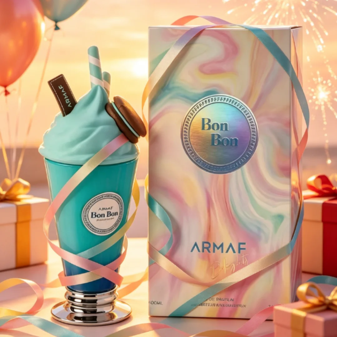 Classic collection 100ML/3.4oz Armaf Bon Bon Eau de Parfum, with Indulgent Sweet Candy Long-Lasting Ice Cream & Arabian-Inspired Fragrance with Pheromones | Ideal for all occasions
Classic collection 100ML/3.4oz Armaf Bon Bon Eau de Parfum, with Indulgent Sweet Candy Long-Lasting Ice Cream & Arabian-Inspired Fragrance with Pheromones | Ideal for all occasions