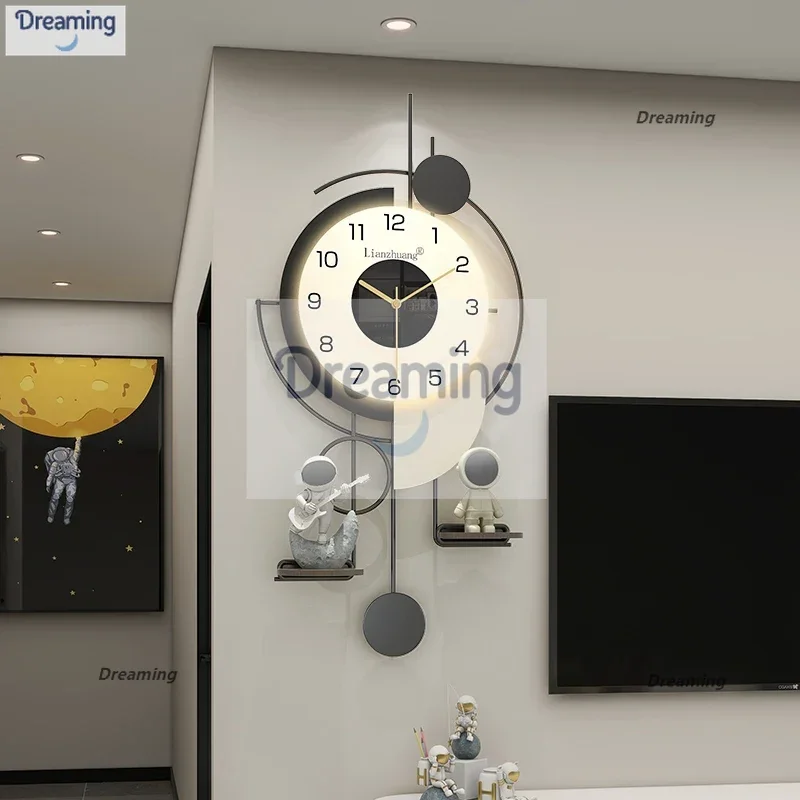Высококачественные настенные часы для гостиной, новая модель 2025 года с настенным светильником, бесшумные, без перфорации ногтей, креативные часы, атмосфера высокого качества
Высококачественные настенные часы для гостиной, новая модель 2025 года с настенным светильником, бесшумные, без перфорации ногтей, креативные часы, атмосфера высокого качества