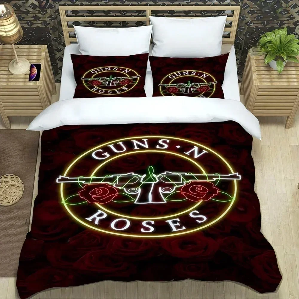Rock Band Guns N' Roses Comfortable Duvet Quilt Cover Pillowcase Bedding Set Children Bedroom Decoration Home Textile
Rock Band Guns N' Roses Comfortable Duvet Quilt Cover Pillowcase Bedding Set Children Bedroom Decoration Home Textile