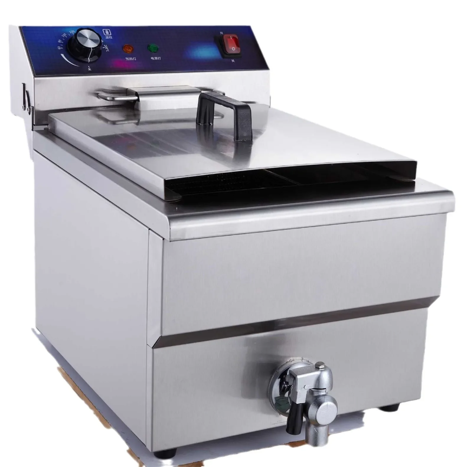 Commercial single-cylinder large-capacity desktop electric fryer, special equipment for frying French fries, skewers
Commercial single-cylinder large-capacity desktop electric fryer, special equipment for frying French fries, skewers