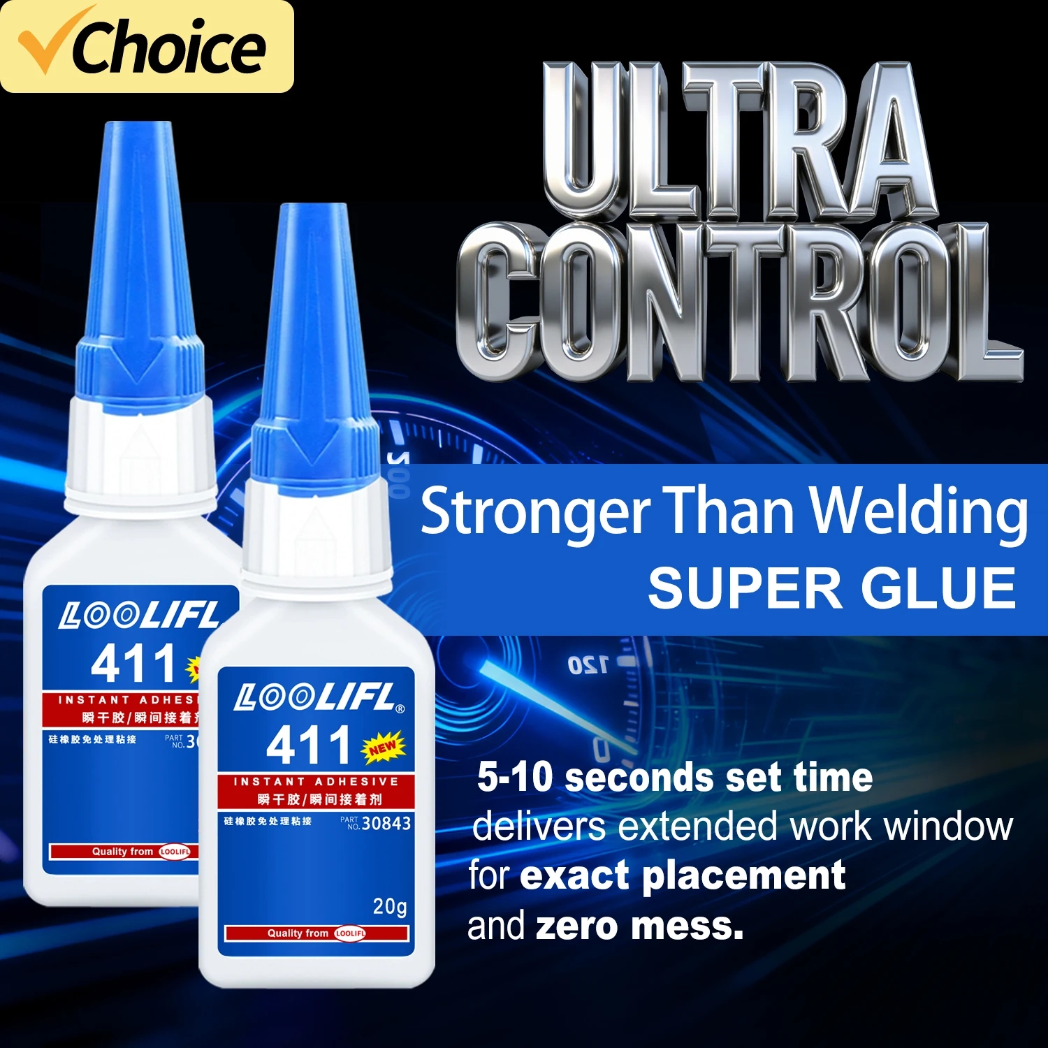 Newly Upgraded 411 Slime Super Glue Quick-Drying in 3 Seconds Cyanoacrylate Suitable for Plastic Metal Wood Ceramic Repair
Newly Upgraded 411 Slime Super Glue Quick-Drying in 3 Seconds Cyanoacrylate Suitable for Plastic Metal Wood Ceramic Repair