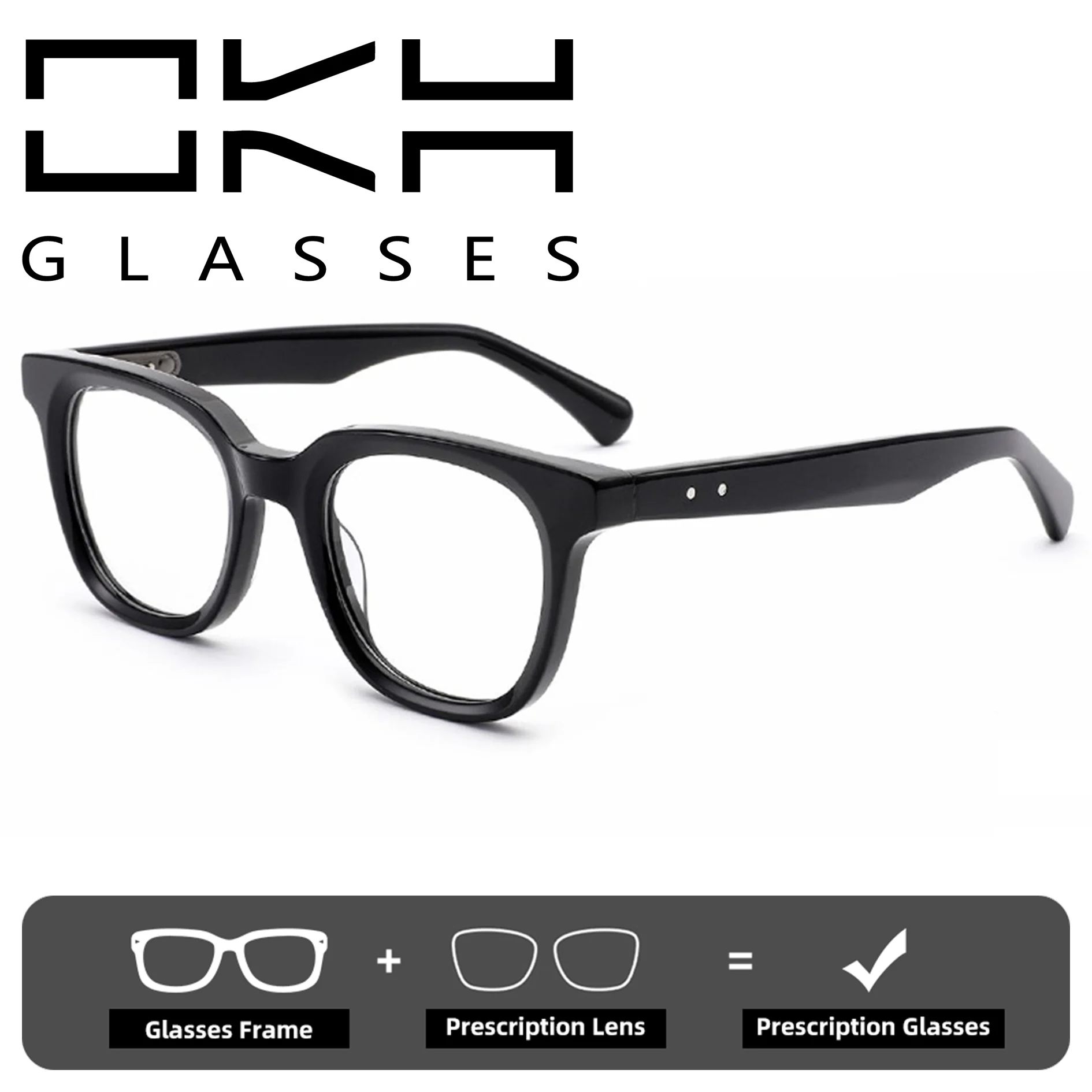 OKH Unisex Myopia Eyeglasses Custom Prescription Anti Blue Light Progressive Optical Reading Oversized Frame Fashion Glasses
OKH Unisex Myopia Eyeglasses Custom Prescription Anti Blue Light Progressive Optical Reading Oversized Frame Fashion Glasses