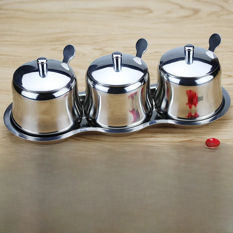 304 Stainl Steel Seasoning Box Set for Home Use Salt And Flavoring Agent Storage Jar Kitchen Salt Pot Seasoning Box
304 Stainl Steel Seasoning Box Set for Home Use Salt And Flavoring Agent Storage Jar Kitchen Salt Pot Seasoning Box