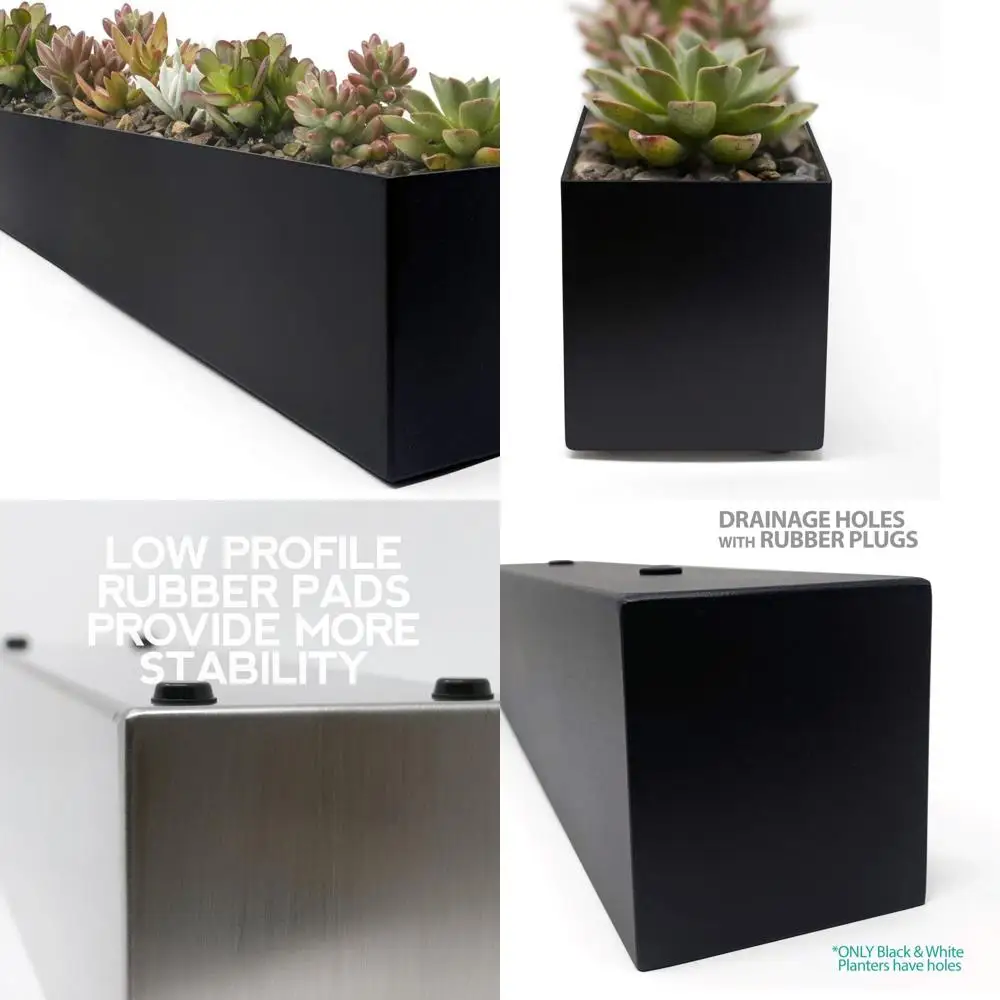 Modern Rectangular Steel Planter - 32, Indoor, Contemporary Style, Ideal for Succulents & Small Plants
Modern Rectangular Steel Planter - 32, Indoor, Contemporary Style, Ideal for Succulents & Small Plants