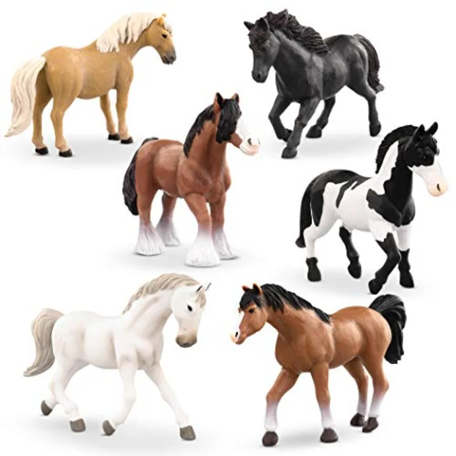 6pcs Realistic Figurines 6-Inch Plastic Animal Toys with Arabian, Clydesdale, Paint Horses Educational Farm Toys for Ages 3+ Pa
6pcs Realistic Figurines 6-Inch Plastic Animal Toys with Arabian, Clydesdale, Paint Horses Educational Farm Toys for Ages 3+ Pa