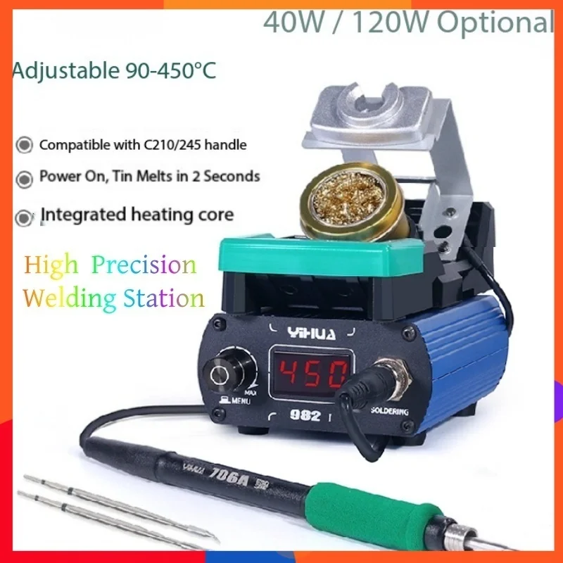 Паяльная станция YIHUA 982-I с интеллектуальным температурным калибровкой, быстрым восстановлением и 4-канальной памятью для электроники
Паяльная станция YIHUA 982-I с интеллектуальным температурным калибровкой, быстрым восстановлением и 4-канальной памятью для электроники