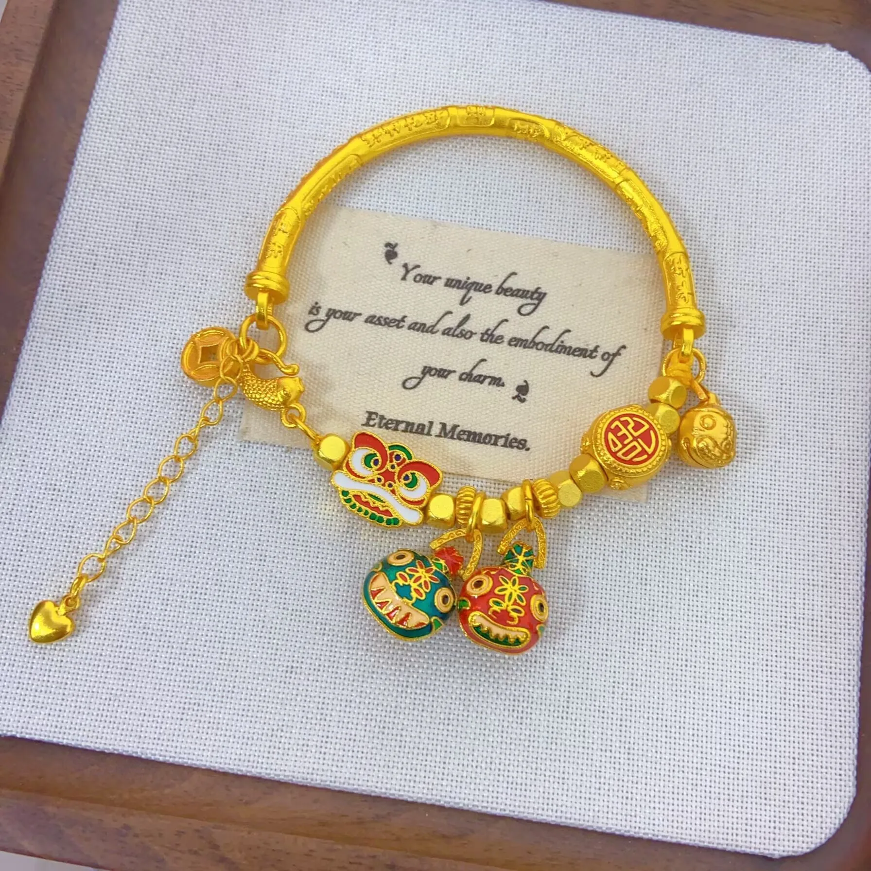 Plated With Genuine Gold Preservation Ancient Method Sand Gold Burned Blue Five Ways God Wealth Half Bracelet Girls Gift
Plated With Genuine Gold Preservation Ancient Method Sand Gold Burned Blue Five Ways God Wealth Half Bracelet Girls Gift