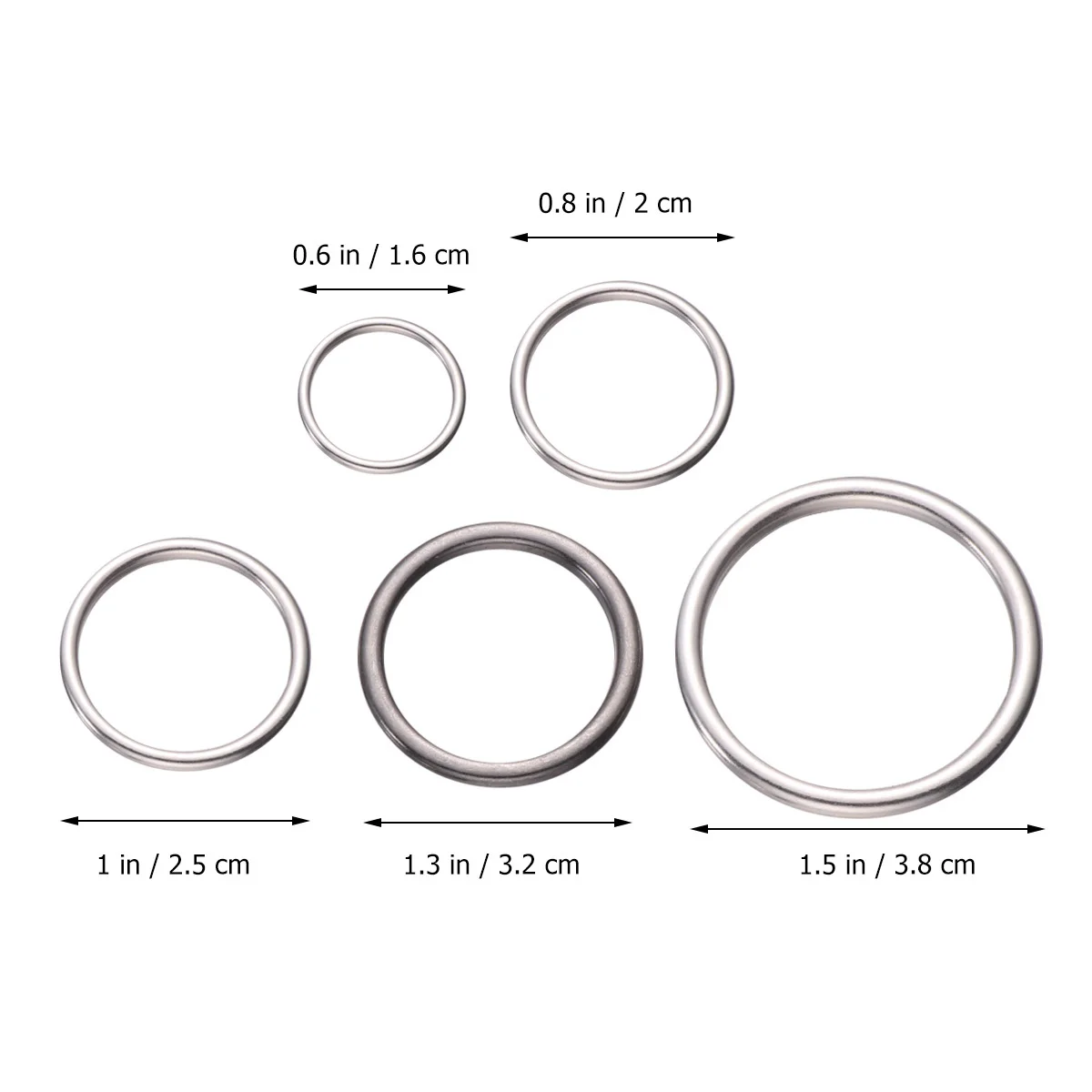 50Pcs Premium Metal Alloy Round Rings Jewelry Findings Kit DIY Crafting Supplies for Earrings Bracelets Home Decor Silver White
50Pcs Premium Metal Alloy Round Rings Jewelry Findings Kit DIY Crafting Supplies for Earrings Bracelets Home Decor Silver White