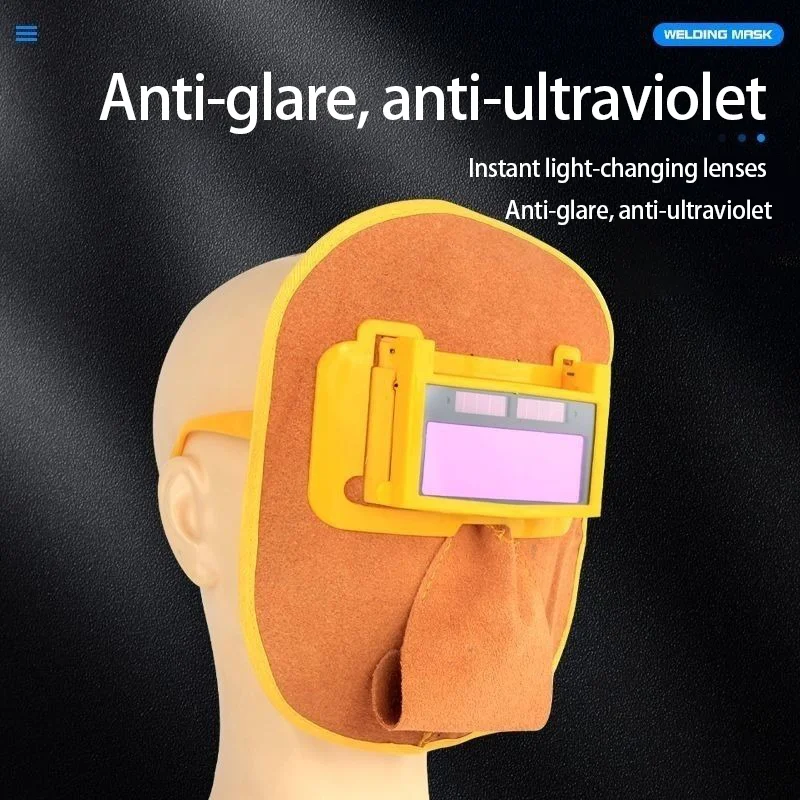 Cowhide flip, electric welding protection, automatic dimming, face protection, electric welding, argon arc welder's mask
Cowhide flip, electric welding protection, automatic dimming, face protection, electric welding, argon arc welder's mask