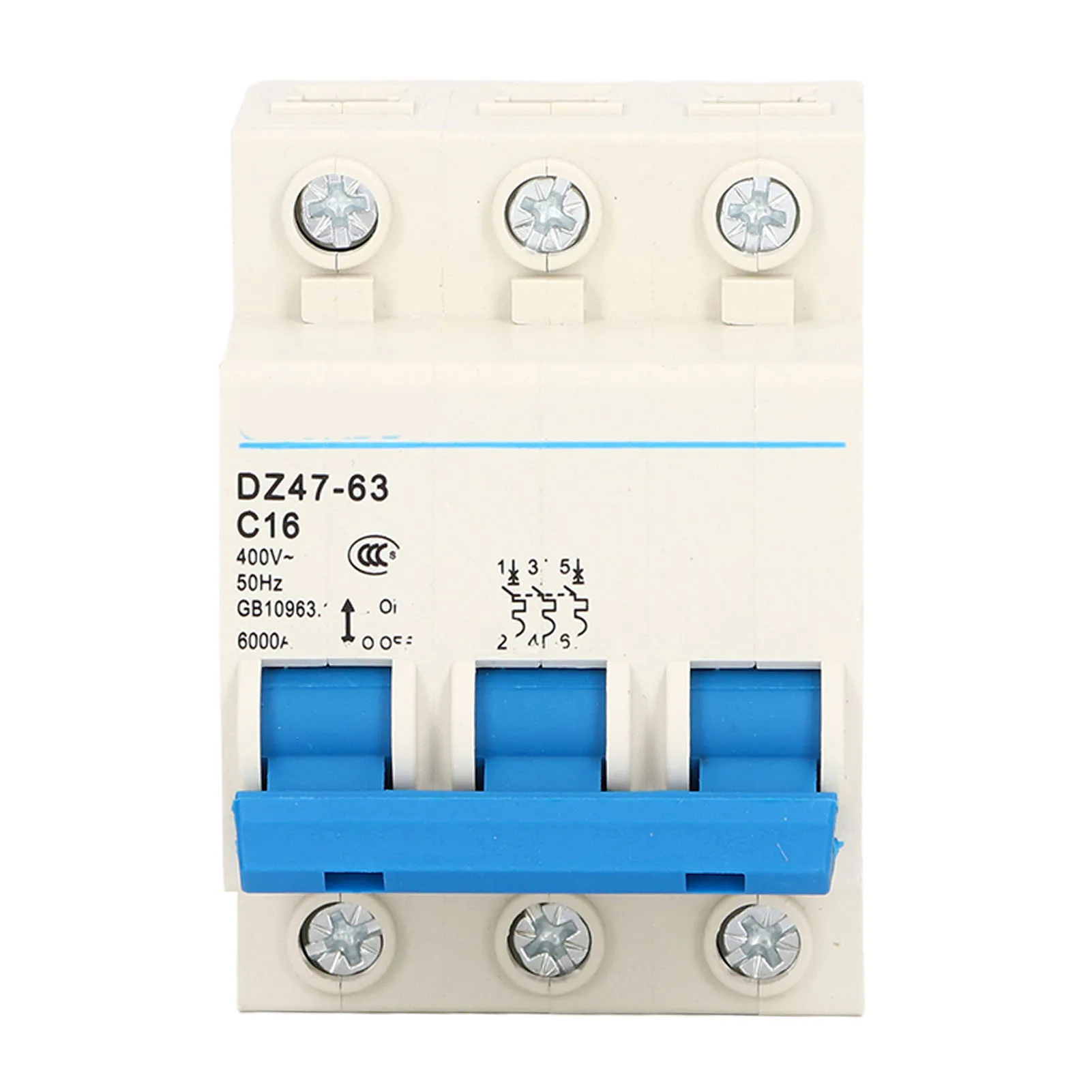3P Miniature Circuit Breaker DIN Rail Mount Low Voltage Protection Switch 400V 16A DZ47‑63 C16 Short Circuit Protection Switch
3P Miniature Circuit Breaker DIN Rail Mount Low Voltage Protection Switch 400V 16A DZ47‑63 C16 Short Circuit Protection Switch