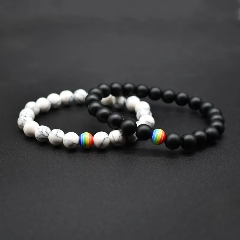 15PCS 8mm Rainbow Stripe Ball Black Lava Stone Beads Bracelet Stretch Yoga Jewelry
15PCS 8mm Rainbow Stripe Ball Black Lava Stone Beads Bracelet Stretch Yoga Jewelry