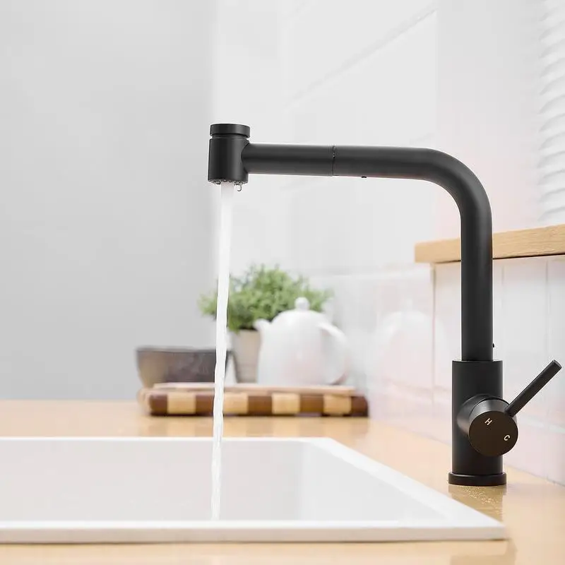 Black Kitchen Faucet with Pull-Out Sprayer for Sink, Mini Bar Prep Faucet, Bathroom Sink Faucet
Black Kitchen Faucet with Pull-Out Sprayer for Sink, Mini Bar Prep Faucet, Bathroom Sink Faucet
