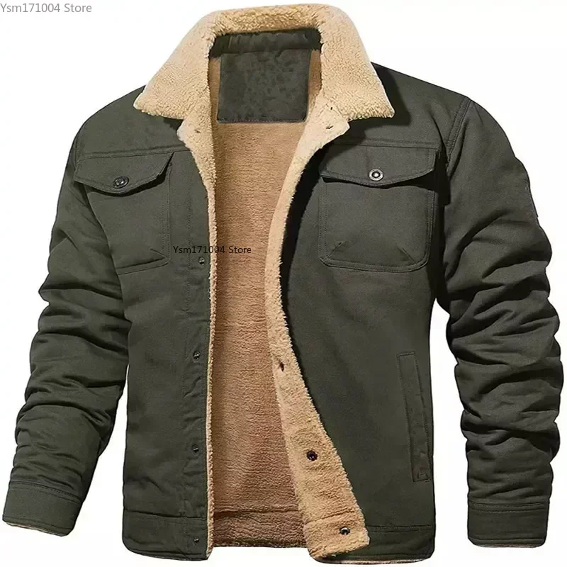 Winter Men Lapel Solid Color Thick Warm Cargo Jackets High-quality Men's Bomber Jacket Male Plush Thicken Wool Jacket Coats 3XL
Winter Men Lapel Solid Color Thick Warm Cargo Jackets High-quality Men's Bomber Jacket Male Plush Thicken Wool Jacket Coats 3XL