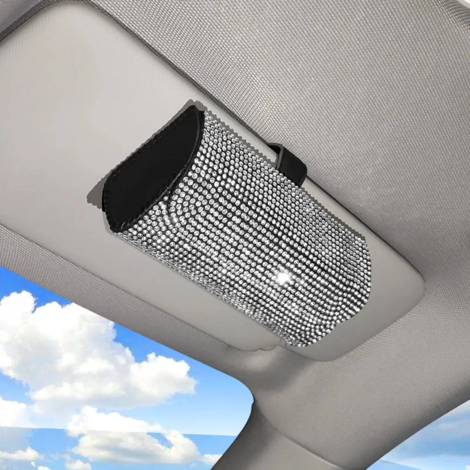 Crystal Car Glasses Case Sunglasses Storage Box Glasses Holder Sun Visor Glasses Case Bling Car Assessoires Interior for Women
Crystal Car Glasses Case Sunglasses Storage Box Glasses Holder Sun Visor Glasses Case Bling Car Assessoires Interior for Women