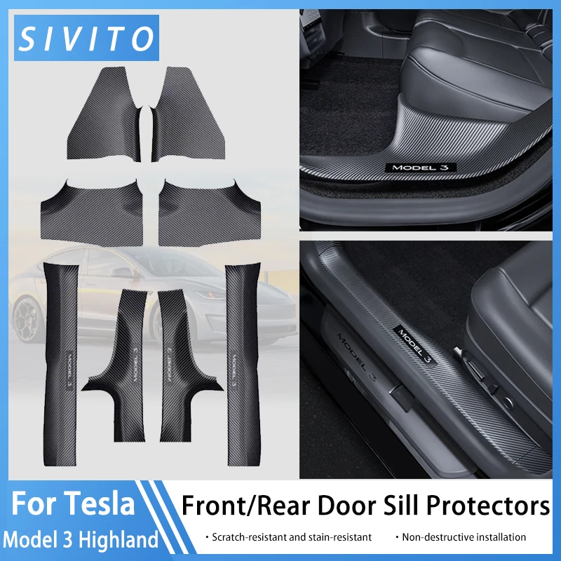 For Tesla Model 3 Highland 2025 2026Front Rear Door Sill Guard Anti Scratch Dirt Resistant Threshold Strips Interior Accessories
For Tesla Model 3 Highland 2025 2026Front Rear Door Sill Guard Anti Scratch Dirt Resistant Threshold Strips Interior Accessories