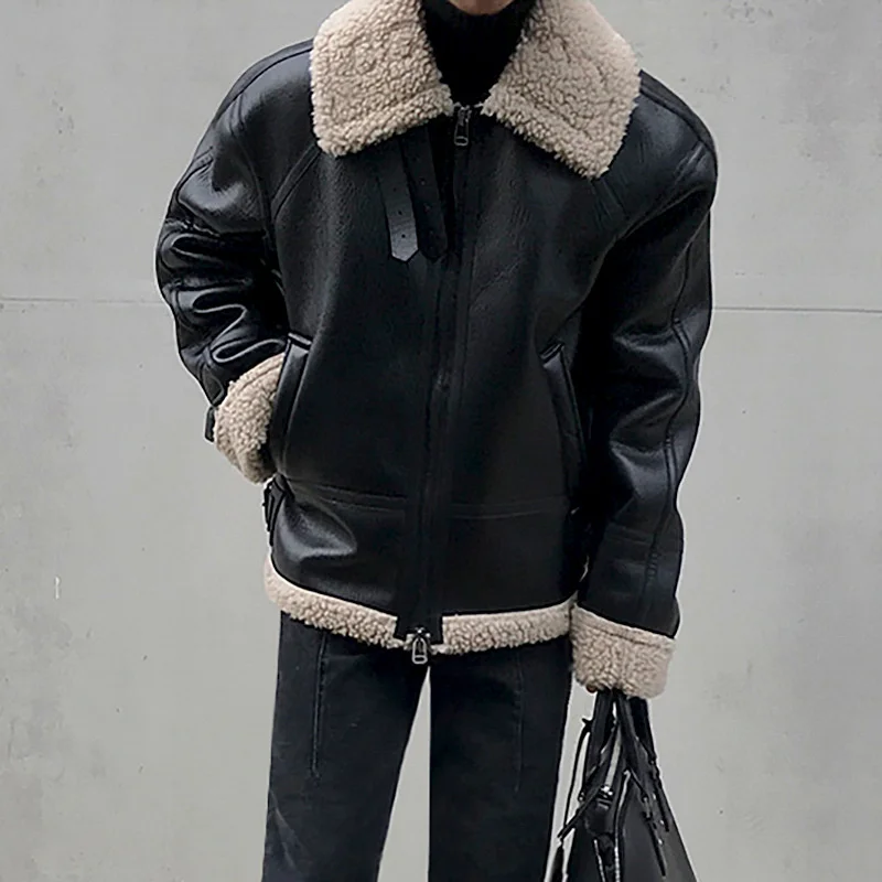2022 Winter Stand Collar Lamb Wool Liner Thermal Jackets New Elegant Trendy Male Coat High Quality Fur Shearling Streetwear
2022 Winter Stand Collar Lamb Wool Liner Thermal Jackets New Elegant Trendy Male Coat High Quality Fur Shearling Streetwear