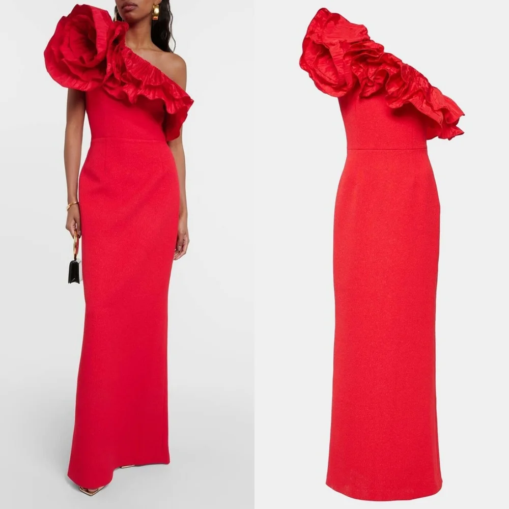 Customized Fashion Modern Style Jersey Handmade Flower Ruched Straight Off-the-shoulder Long Dresses Bespoke Occasion Dresses
Customized Fashion Modern Style Jersey Handmade Flower Ruched Straight Off-the-shoulder Long Dresses Bespoke Occasion Dresses
