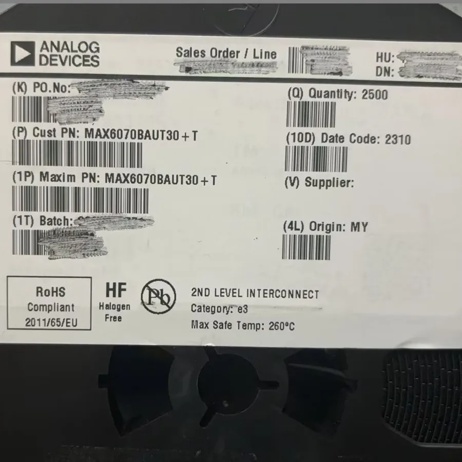 MAX6070BAUT30 + T чип опорного напряжения SOT-23-6, шелкография ACPO, оригинальный оригинальный продукт, интегральная схема микросхемы
MAX6070BAUT30 + T чип опорного напряжения SOT-23-6, шелкография ACPO, оригинальный оригинальный продукт, интегральная схема микросхемы