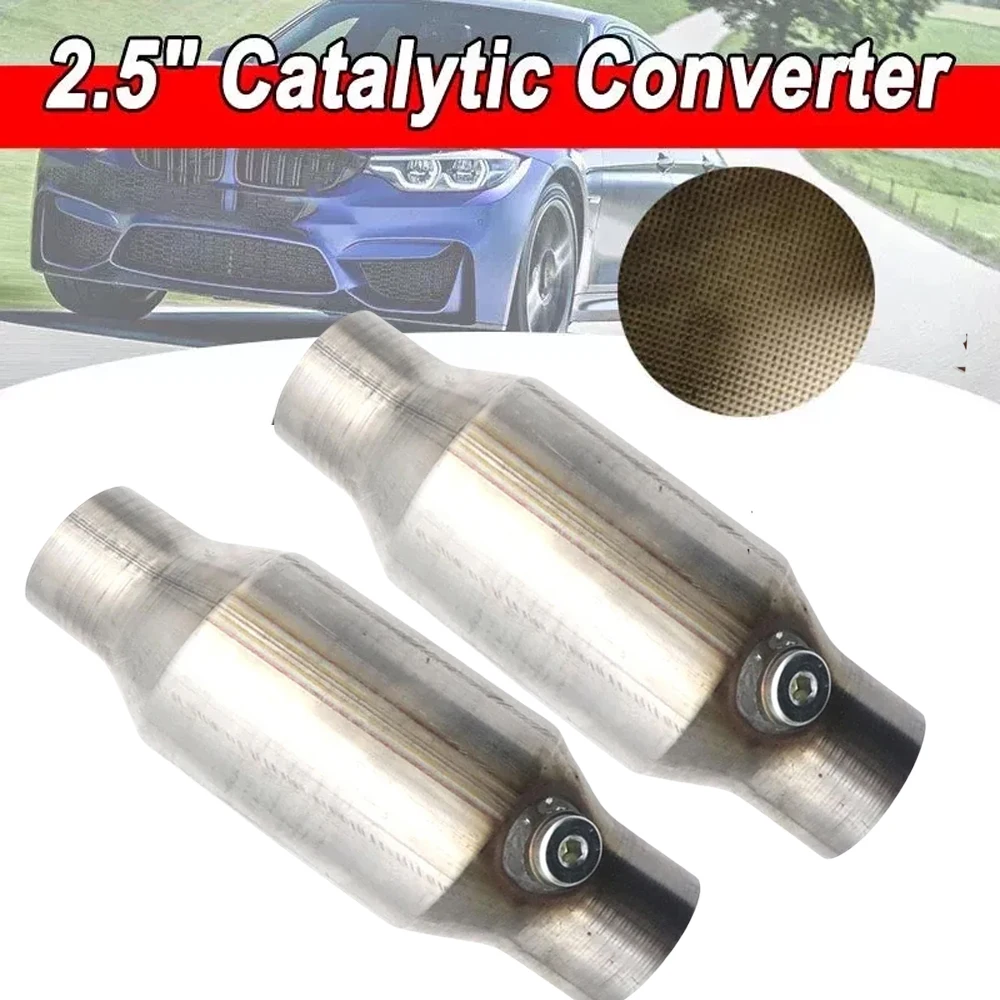 1x/2x Universal 2.5'' 63mm Car Catalytic Converter Exhaust System 400 Cells High Flow Catalyst Converter Euro1 Stainless Weld-On
1x/2x Universal 2.5'' 63mm Car Catalytic Converter Exhaust System 400 Cells High Flow Catalyst Converter Euro1 Stainless Weld-On