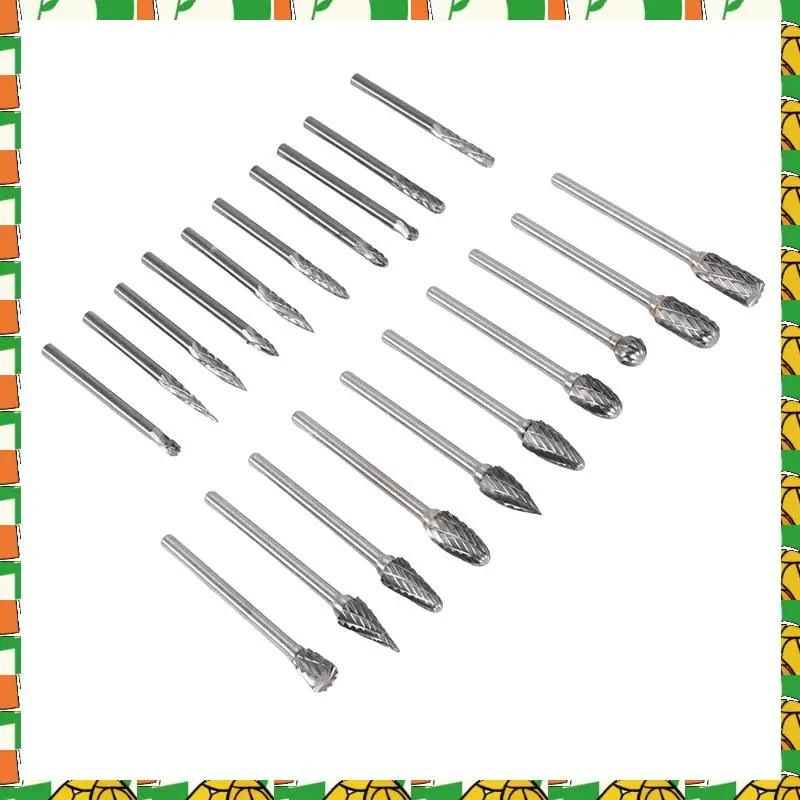 Professional Tool Double Cut Carbide Rotary Burr Set 20Pcs Die Grinder Bits 1/8 Inch Shank Carbide Cutting Burrs For Wo
Professional Tool Double Cut Carbide Rotary Burr Set 20Pcs Die Grinder Bits 1/8 Inch Shank Carbide Cutting Burrs For Wo