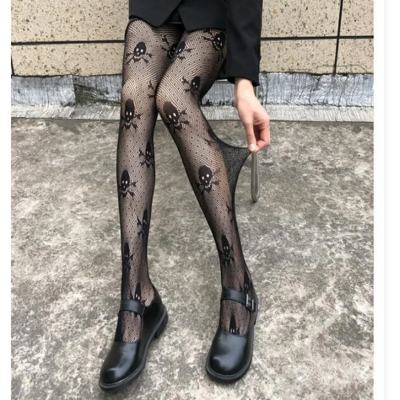 Foreign Trade Skull Black Silk Women'S Pantyhose Son European And American Sexy Halloween Fishnet Stockings In
Foreign Trade Skull Black Silk Women'S Pantyhose Son European And American Sexy Halloween Fishnet Stockings In