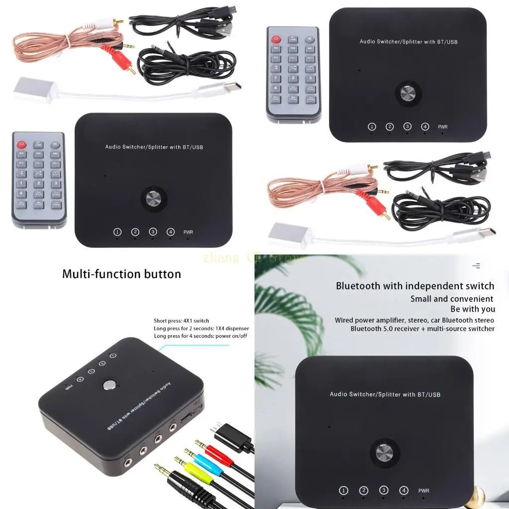 M5TD Hifi-Wireless 3 IN1 Music Receiver 4 Port Transmitter Adapter Switch Adapter
M5TD Hifi-Wireless 3 IN1 Music Receiver 4 Port Transmitter Adapter Switch Adapter