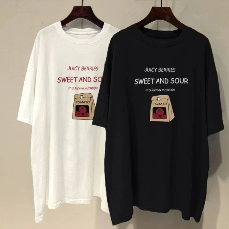 Новая модная хлопковая футболка с милыми фруктами и помидорами для мужчин и женщин, свободный повседневный удобный топ
Новая модная хлопковая футболка с милыми фруктами и помидорами для мужчин и женщин, свободный повседневный удобный топ