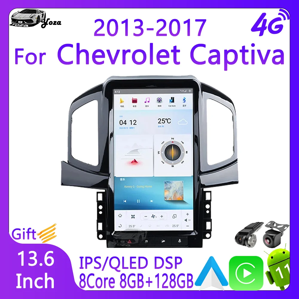 Автомобильный радиоприемник Yoza Carplay для Chevrolet Captiva 2013-2017 Qualcomm Android11 Tesla экран мультимедийный плеер GPS-навигация Wi-Fi 4G
Автомобильный радиоприемник Yoza Carplay для Chevrolet Captiva 2013-2017 Qualcomm Android11 Tesla экран мультимедийный плеер GPS-навигация Wi-Fi 4G