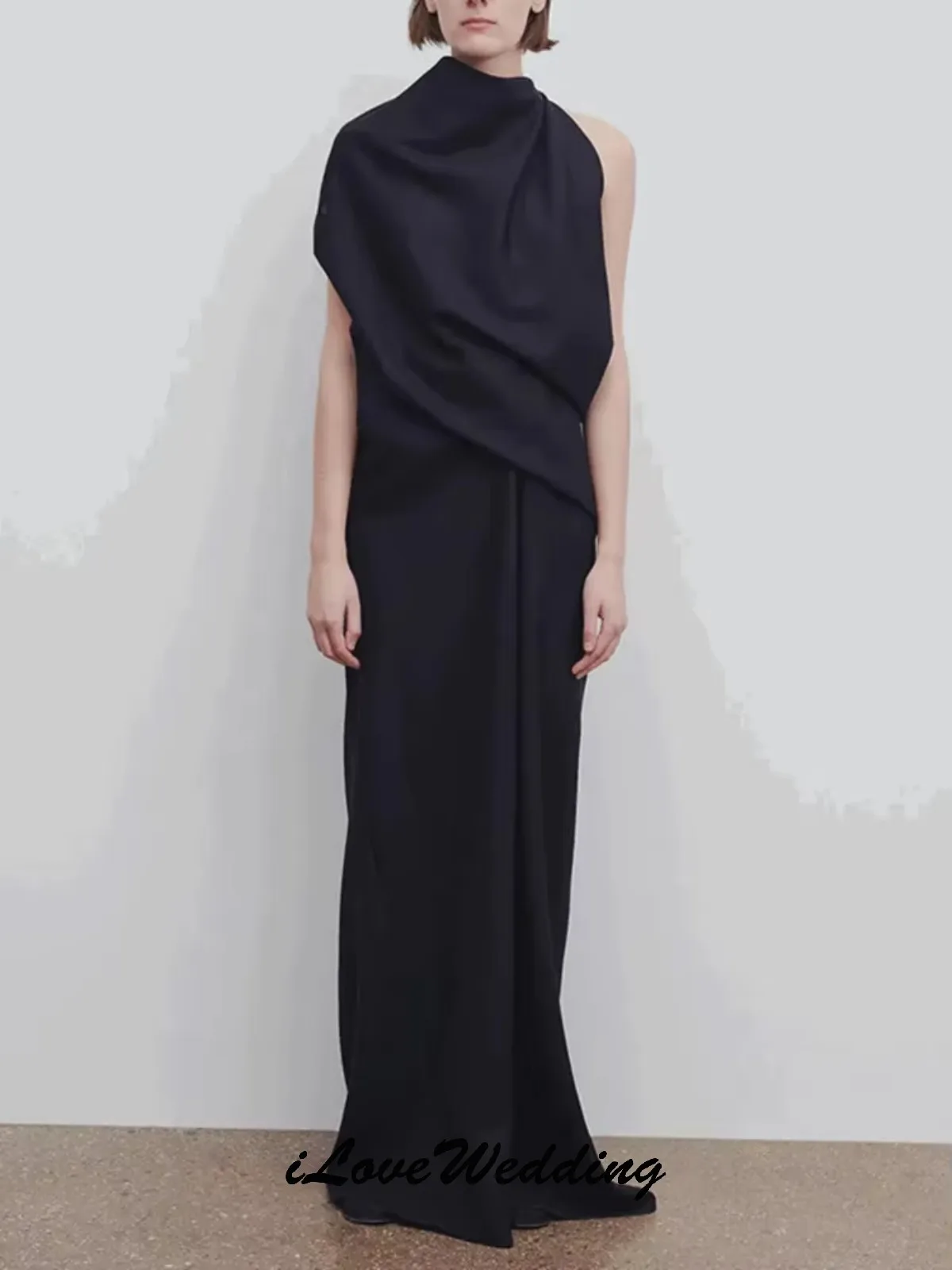 Вечерние платья 2025 Вечернее платье Темно-синее атласное элегантное платье с высоким воротом и открытой спиной длиной до пола, на одно плечо, с рюшами по индивидуальному заказу
Вечерние платья 2025 Вечернее платье Темно-синее атласное элегантное платье с высоким воротом и открытой спиной длиной до пола, на одно плечо, с рюшами по индивидуальному заказу