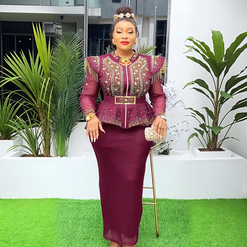2025 African Clothes For Women 2 PCS Sets Tops And Skirts Suits Dashiki Ankara Turkey Outfits Gown Plus Size Wedding Party Dress
2025 African Clothes For Women 2 PCS Sets Tops And Skirts Suits Dashiki Ankara Turkey Outfits Gown Plus Size Wedding Party Dress