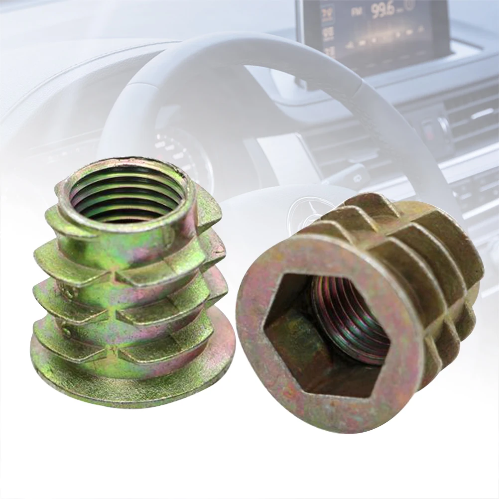 40 Pcs Threaded Inserts Wood High Precision Zinc Alloy Hex Socket Flanged Nuts Furniture Cam Fittings Screw In Self Tapping Pine
40 Pcs Threaded Inserts Wood High Precision Zinc Alloy Hex Socket Flanged Nuts Furniture Cam Fittings Screw In Self Tapping Pine